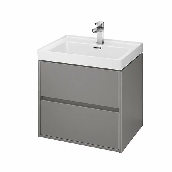 Baza lavoar - Dulap suspendat pentru lavoar Cersanit Crea mdf gri 60 cm