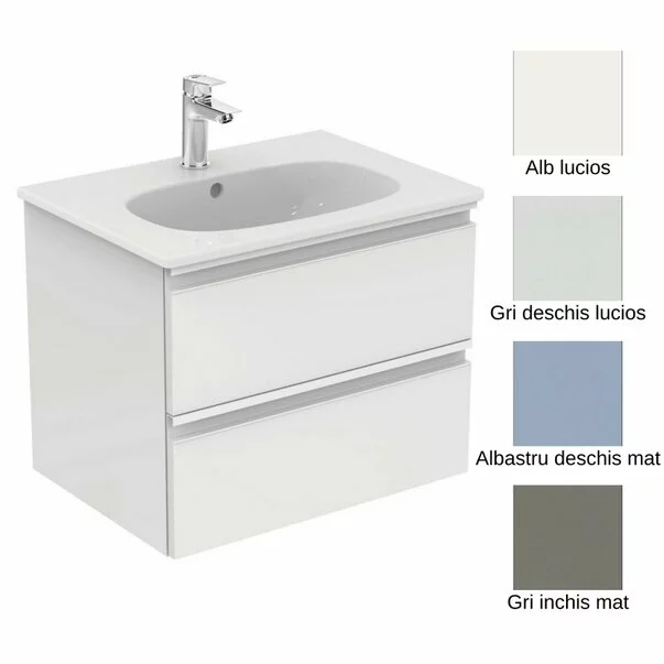 Dulap suspendat pentru lavoar Ideal Standard Tesi mdf albastru 60 cm [2]