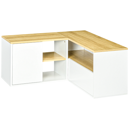 Rafturi si biblioteci -  Dulap TV in Forma L - 90×90×45 cm cu Rafturi si Dulapuri