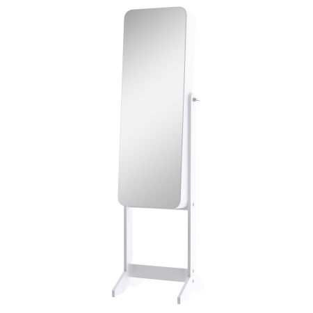  Dulapior Cutie de bijuterii cu Oglinda si Iluminare LED Automata, Alb, 30x146x36 cm [3]