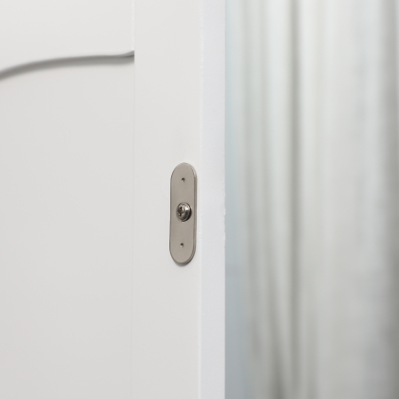  Dulapior de baie cu Raft cu 3 niveluri, din MDF Lacuit, 34x30x163cm, Alb si Gri [7]