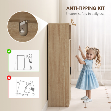  Dulapior de Baie Salvaspatiu cu 2 Sertare, Rafturi si Dulapior, Lemn [5]