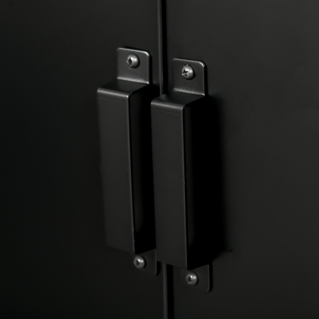  Dulapior Multifunctional cu 2 Usi Stil Industrial, Dulapior Metalic pentru Casa si Garaj - Gri [8]