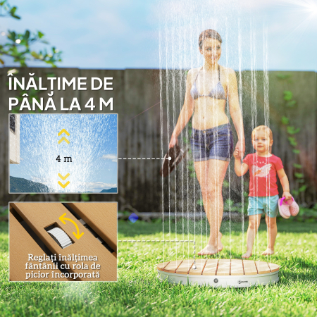  Dus de Gradina Portabil cu inaltime Pana la 4 m si Jeturi de Apa Reglabile, Efect de Lemn [4]