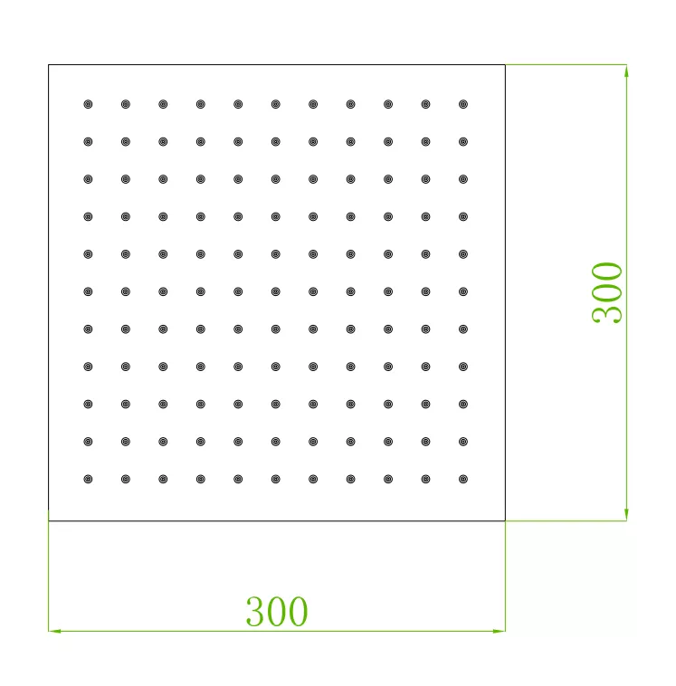 Dus fix FDesign Inula FD8-501-22, 1/2'', universal, 300 x 300 mm, 1 pulverizare, mat, negru [1]