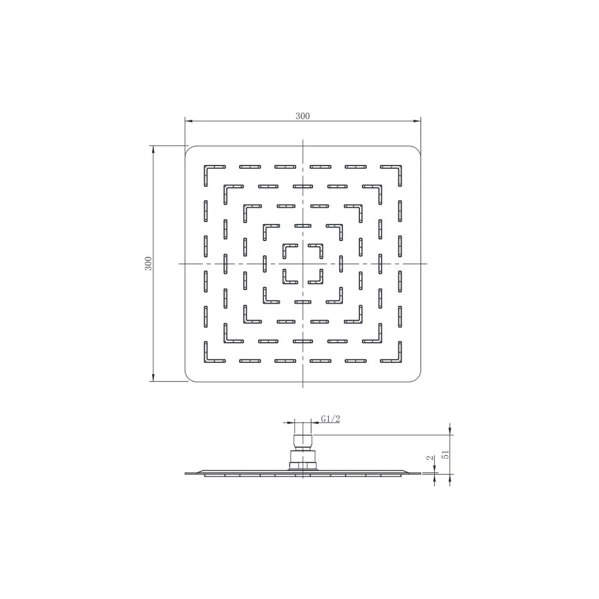 Dus fix Fdesign Inula, pe brat, 300 mm, 1 functie, crom, FD8-504-11 [1]