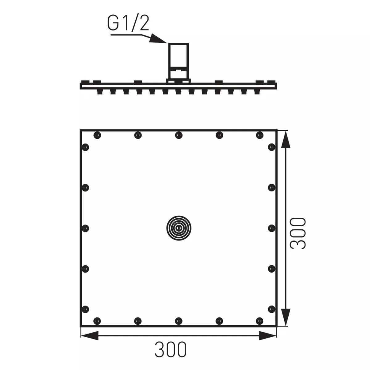Dus fix Fdesign Inula, pe brat, 300 mm, 1 functie, crom, FD8-505-11 [1]