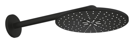 Baie - Dus fix Grohe 22123KF0, Rainshower SmartActive 310, 2 functii, 310 mm, necesita valva, mat, negru