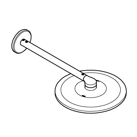 Dus fix Grohe 22123KF0, Rainshower SmartActive 310, 2 functii, 310 mm, necesita valva, mat, negru [7]