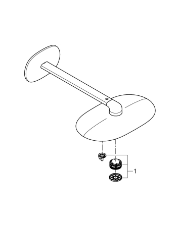 Dus fix Grohe 26254000, 360 mm, 1 bar, 220 mm, 361 mm, 447 mm, 2 pulverizari, 26264001 cod valva incastrata, Crom [3]