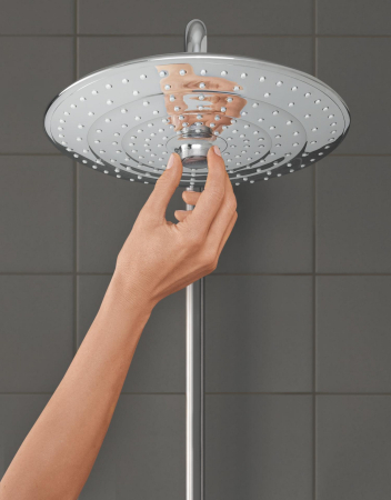 Dus fix Grohe 26458000, 260 mm, 1 bar, 380 mm, 3 pulverizari, 1/2 conexiune instalare, pivotant, Crom [3]