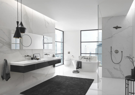 Dus fix Grohe 26475AL0, SmartActive 310, 1/2'', pe perete, 310 mm, 2 functii, necesita valva, mat, grafit [1]