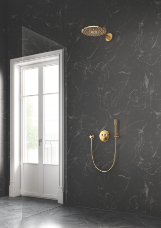 Dus fix Grohe 26475GL0, SmartActive 310, 1/2'', pe perete, 310 mm, 2 functii, necesita valva, lucios, auriu [1]