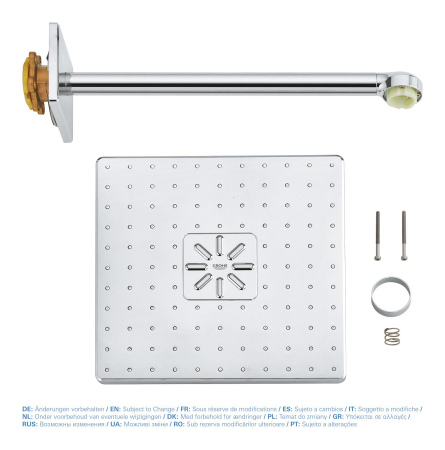 Dus fix Grohe 26479000, 310 mm, 1 bar, 430 mm, 2 pulverizari, 26484000 cod valva incastrata, pivotant, Crom [5]