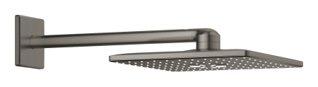 Baie - Dus fix Grohe 26479AL0, Rainshower 310 Cube, pe perete, 2 functii, 310 mm, necesita valva, mat, grafit