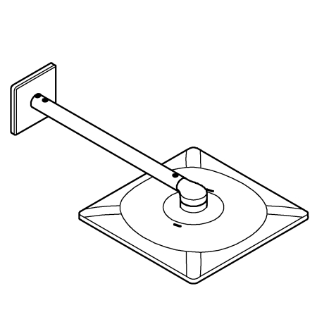 Dus fix Grohe 26479AL0, Rainshower 310 Cube, pe perete, 2 functii, 310 mm, necesita valva, mat, grafit [3]