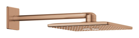 Baie - Dus fix Grohe 26479DL0, SmartActive 310 Cube, pe perete, 310 mm, 2 functii, necesita valva, mat, cupru