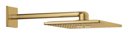 Baie - Dus fix Grohe 26479GN0, SmartActive 310 Cube, pe perete, 310 mm, 2 functii, necesita valva, mat, auriu