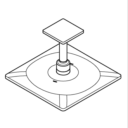 Dus fix Grohe 26481A00, SmartActive Cube, pe tavan, 310 mm, 2 functii, necesita valva, lucios, grafit [2]