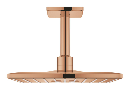 Baie - Dus fix Grohe 26481DA0, SmartActive 310 Cube, pe tavan, 310 mm, 2 functii, necesita valva, lucios, cupru