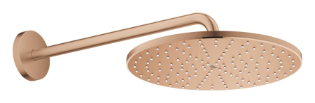 Sisteme de dus - Dus fix Grohe 26558DL0, 310 mm, 0.8 bar, 422 mm, 1 pulverizari, 1/2 conexiune instalare, pivotant, Cupru