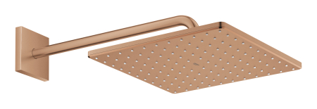 Baie - Dus fix Grohe 26564DL0, Rainshower 310 Cube, 1/2'', pe perete, 1 functie, 310 mm, brat, mat, cupru