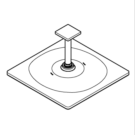 Dus fix Grohe 26566A00, Rainshower 310 Cube, pe tavan, 310 mm, 1 functie, lucios, grafit [3]