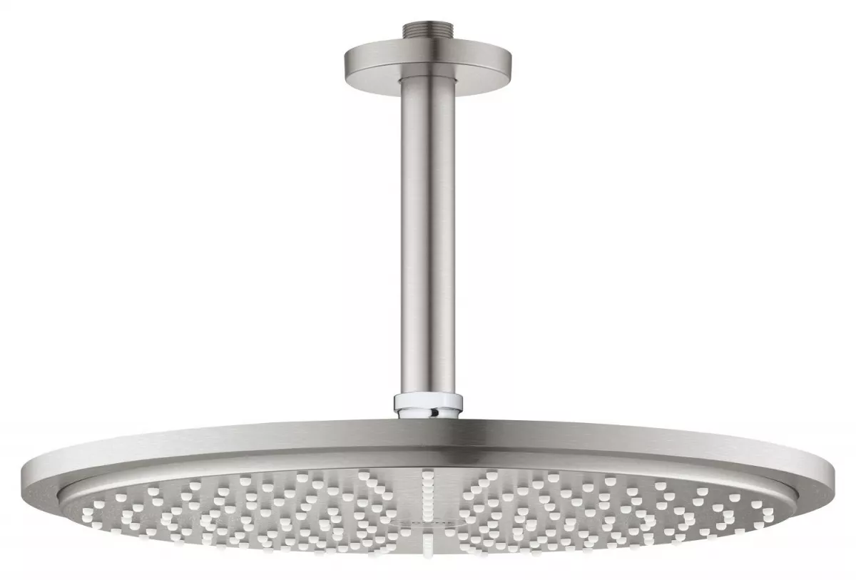 Baie - Dus fix Grohe Rainshower 310, pe tavan, 310 mm, 1 functie, mat, otel satinat, 26067DC0