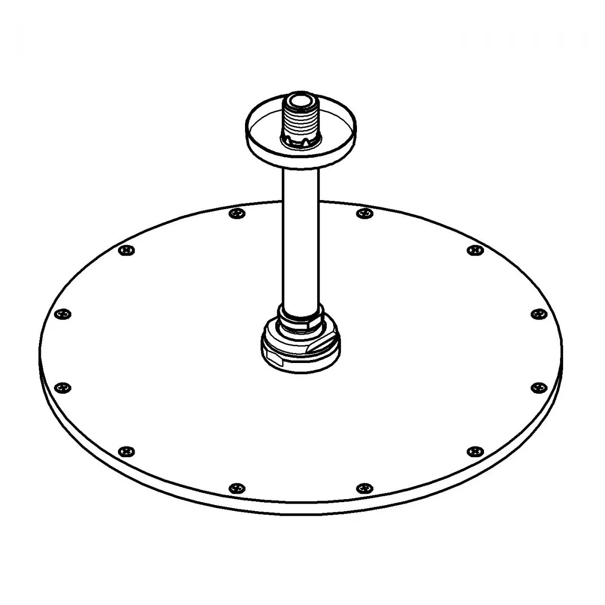Dus fix Grohe Rainshower 310, pe tavan, 310 mm, 1 functie, mat, otel satinat, 26067DC0 [3]