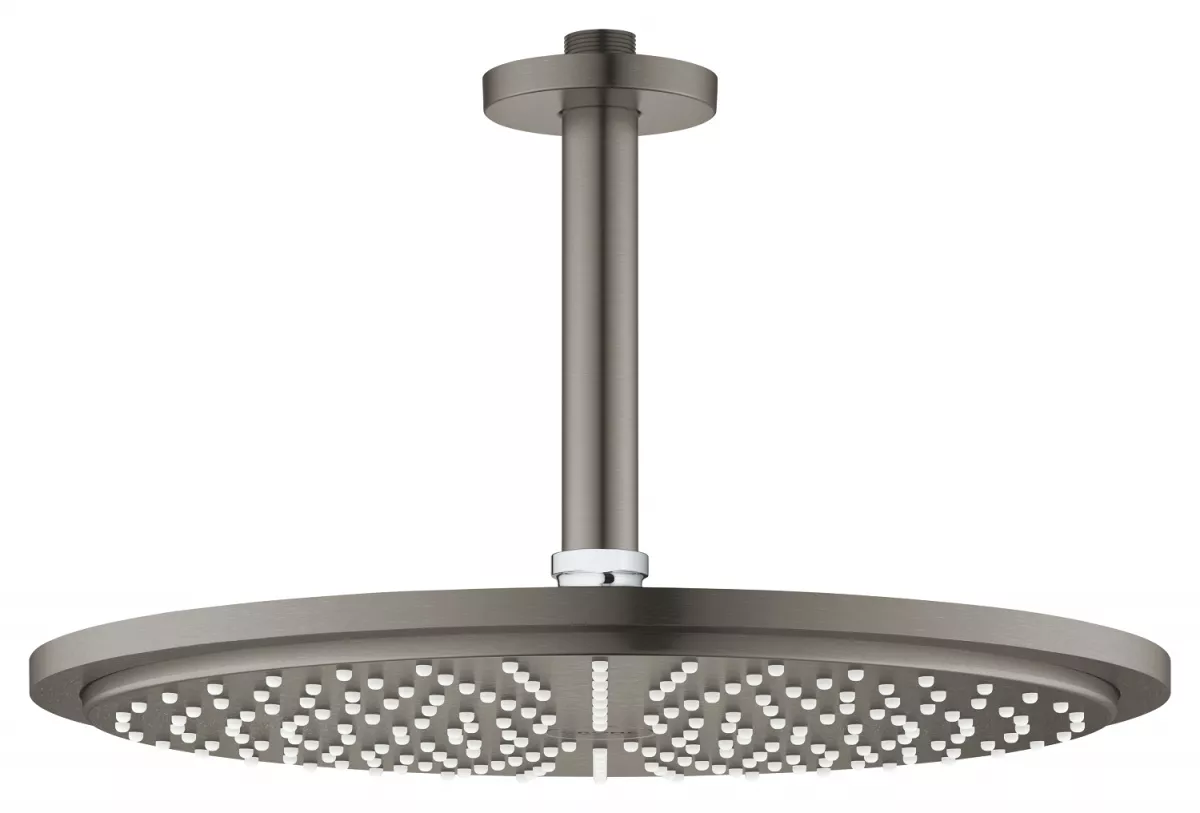 Baie - Dus fix Grohe Rainshower Cosmopolitan 310, 1/2'', montare pe tavan, 310 mm, 1 pulverizare, anti-calcar, mat, grafit, 26067AL0