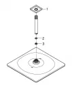 Dus fix Grohe Rainshower Cube 310, pe tavan, 310 mm, 1 functie, mat, grafit, 26566AL0 [3]