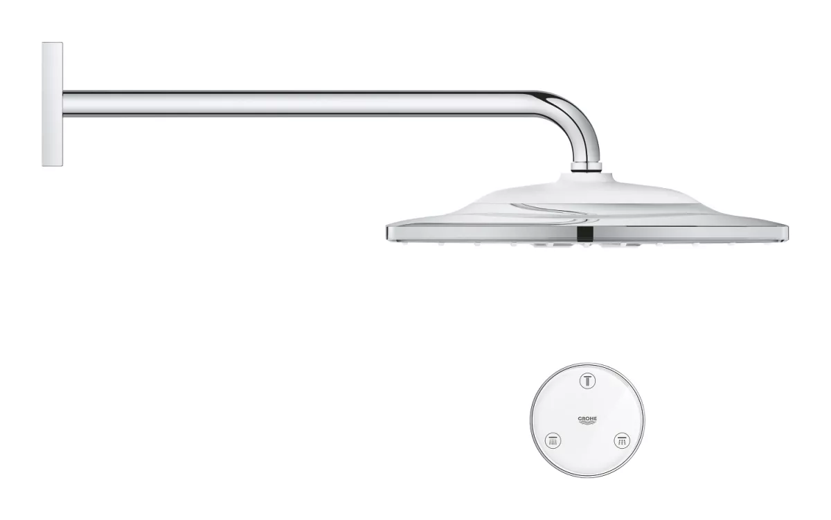 Dus fix Grohe Rainshower SmartConnect 130 Cube , 1/2'', universal, telecomanda Wireless , 310 mm, 2 pulverizari, crom, 26642000 [2]