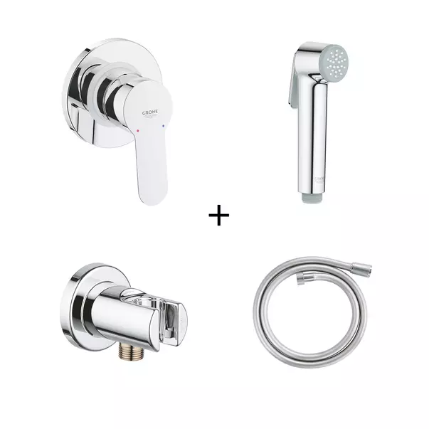 Baterii bideu si dus igienic - Dus igienic cu baterie Grohe Trigger Spray Bundle crom lucios