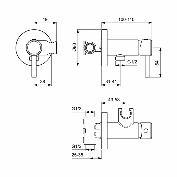 Dus igienic cu baterie Ideal Standard IdealSpray crom lucios [3]
