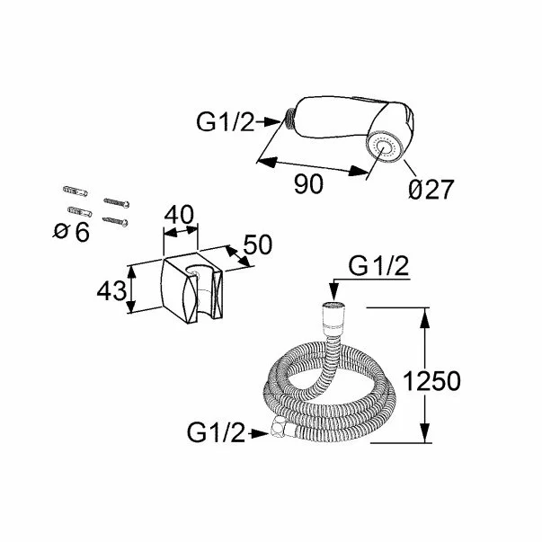 Dus igienic Kludi Bozz cu finisaj crom lucios [1]