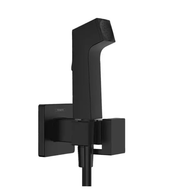 Baterii sanitare - Dus igienic negru mat Hansgrohe E EcoSmart cu 1 jet Bidette