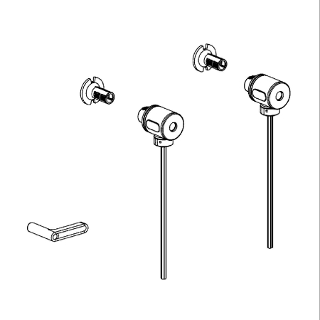 Elemente montaj WC Grohe 49510000, universal gama produs compatibil, montaj wc suspendat utilizare, pentru WC suspendat [1]