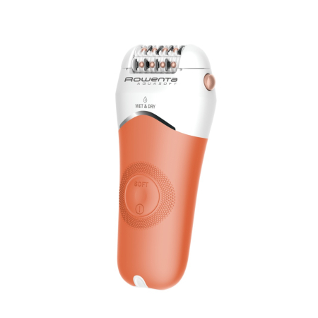 Epilator Rowenta Aqua Soft EP4920F0, 40 min autonomie, Wet&Dry, 4 accesorii, Skin Respect technology, bile pentru masaj, corai [1]