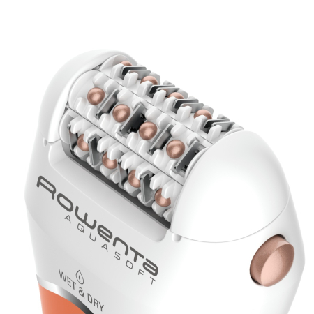 Epilator Rowenta Aqua Soft EP4920F0, 40 min autonomie, Wet&Dry, 4 accesorii, Skin Respect technology, bile pentru masaj, corai [3]