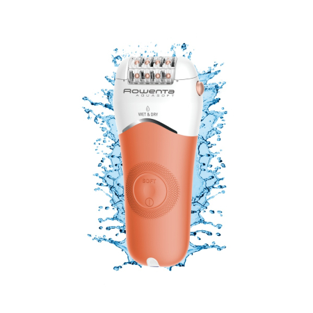 Epilator Rowenta Aqua Soft EP4920F0, 40 min autonomie, Wet&Dry, 4 accesorii, Skin Respect technology, bile pentru masaj, corai [4]