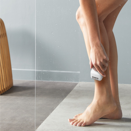Epilator Rowenta AquaSoft Wet & Dry EP4924F0, 2 trepte de viteza, 24 de pensete, autonomie 40 minute, tehnologie Skin Respect, alb & bej [7]