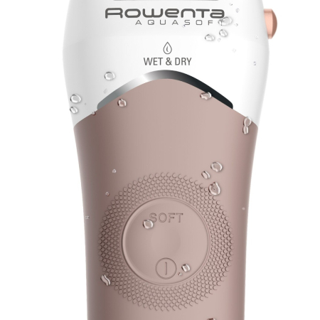 Epilator Rowenta AquaSoft Wet & Dry EP4924F0, 2 trepte de viteza, 24 de pensete, autonomie 40 minute, tehnologie Skin Respect, alb & bej [2]