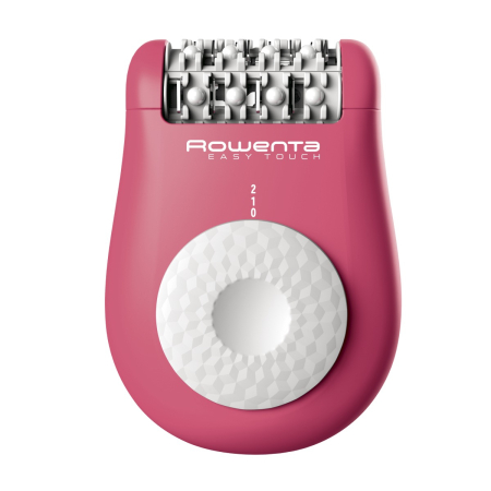 Ingrijire personala - Epilator Rowenta Easy Touch EP1110F1, 24 pensete, compact, usor de utilizat, sistem de masaj cu bile, roz neon