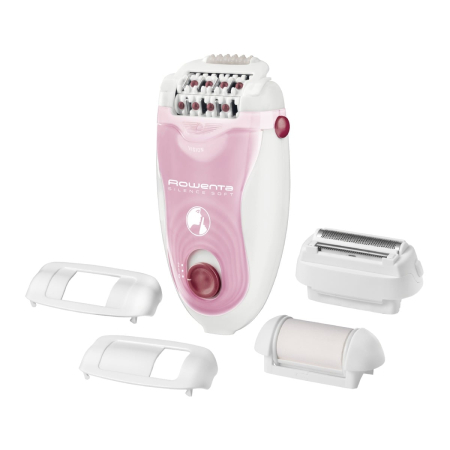 Baie - Epilator Rowenta Silence Soft EP5640D1, Functia Vision, 4.8 W, 24 pensete, 2 trepte de viteza, alb & roz