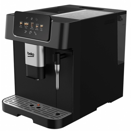 Espressoare si cafetiere - Espressor Automat BEKO CaffeExperto CEG7302B, 2l, 1350W, 19 Bar, 6 tipuri de bauturi, Sistem spumare lapte, Negru-Argintiu
