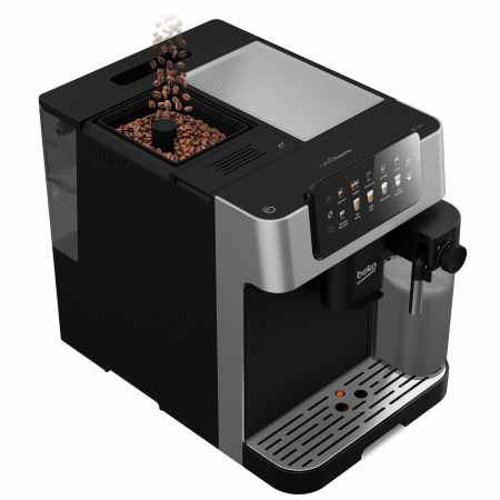 Espressor automat Beko CaffeExperto CEG7304X, 1350 W, Presiune 19 bar, Capacitate 2 l, Cafea boabe, Recipient lapte, Negru [3]