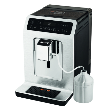 Espressor automat Krups Evidence EA891C10, 1450W, 15 bari, rezervor boabe 260g, rezervor apa 2.3L, rasnita 3 nivele, alb - negru [4]