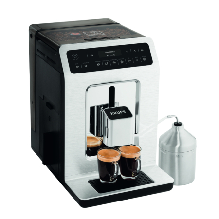 Espressor automat Krups Evidence EA891C10, 1450W, 15 bari, rezervor boabe 260g, rezervor apa 2.3L, rasnita 3 nivele, alb - negru [3]