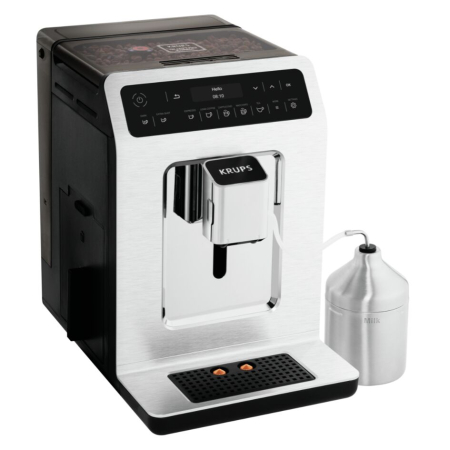 Espressor automat Krups Evidence EA891C10, 1450W, 15 bari, rezervor boabe 260g, rezervor apa 2.3L, rasnita 3 nivele, alb - negru [1]