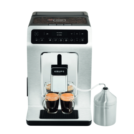 Espressor automat Krups Evidence EA891C10, 1450W, 15 bari, rezervor boabe 260g, rezervor apa 2.3L, rasnita 3 nivele, alb - negru [2]